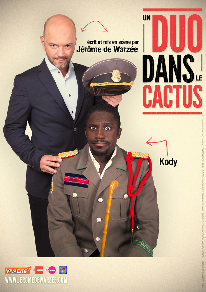 Affiche du spectacle Un duo dans le cactus de Jérôme de Warzée